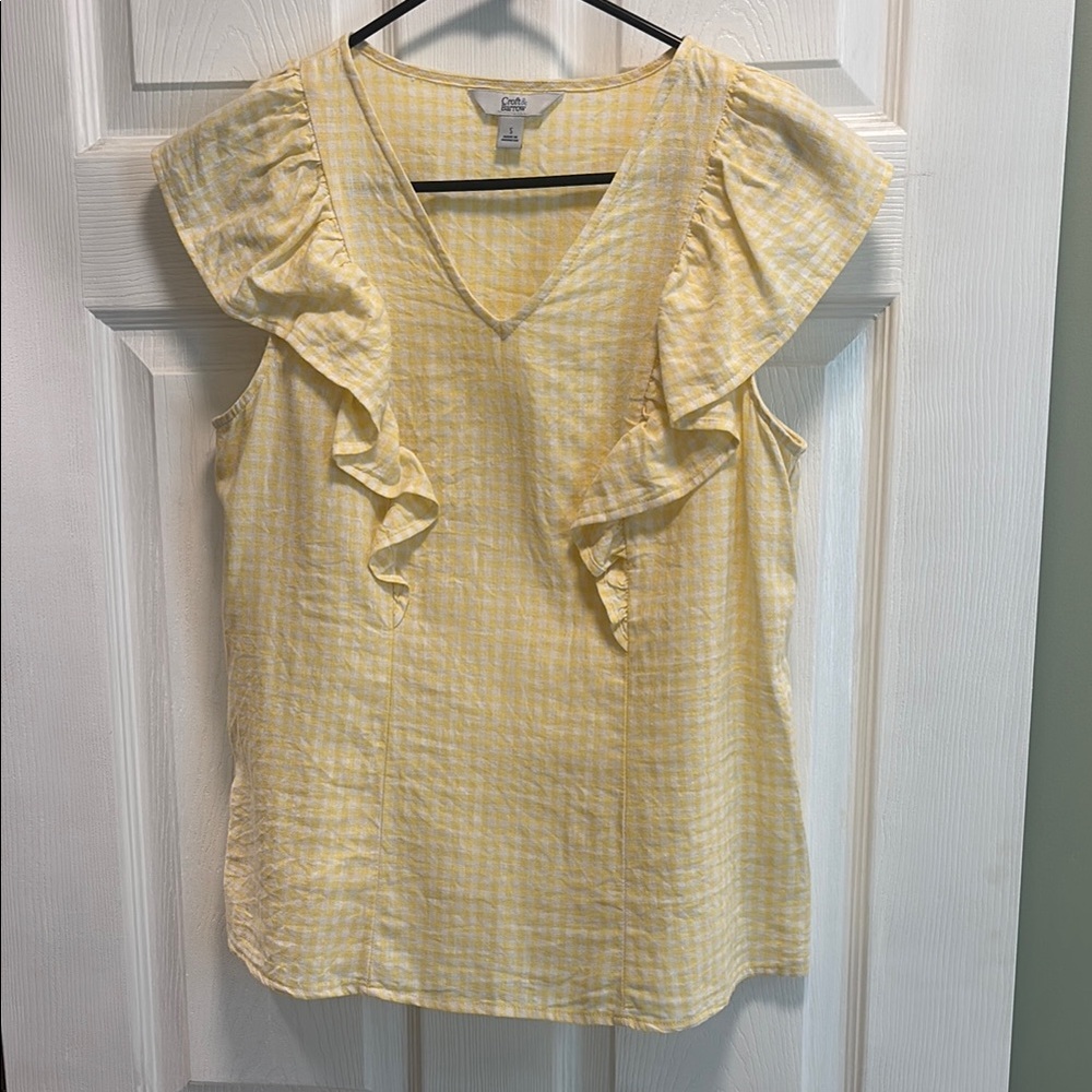 Yellow gingham top